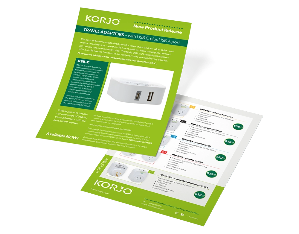 Korjo New Product Flyer design