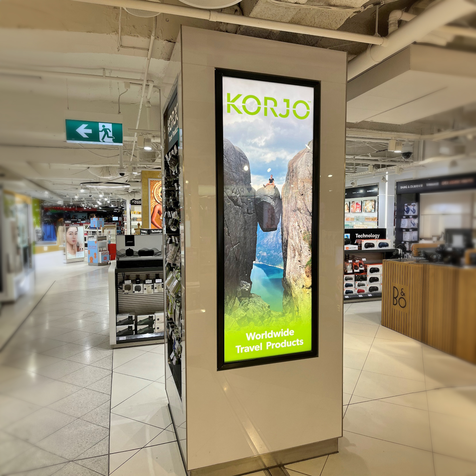 Korjo Melbourne Airport Arrivals lightbox display